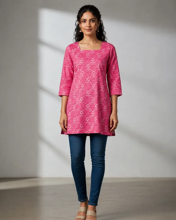 Women's Straight Fit Short Kurti For Daily Wear