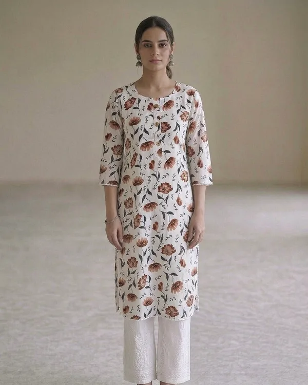 Women's Straight Long Kurti For Daily Wear