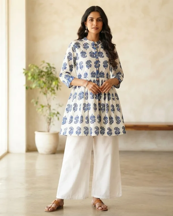 FROCK STYLE SHORT KURTI FOR WOMEN