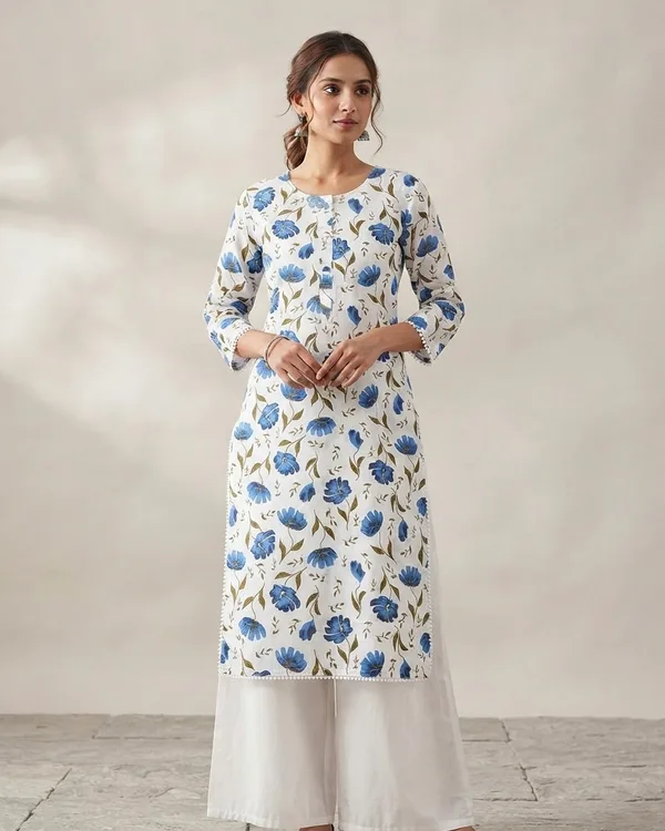 FLORAL LOOK MAGNIFICANT LONG KURTI